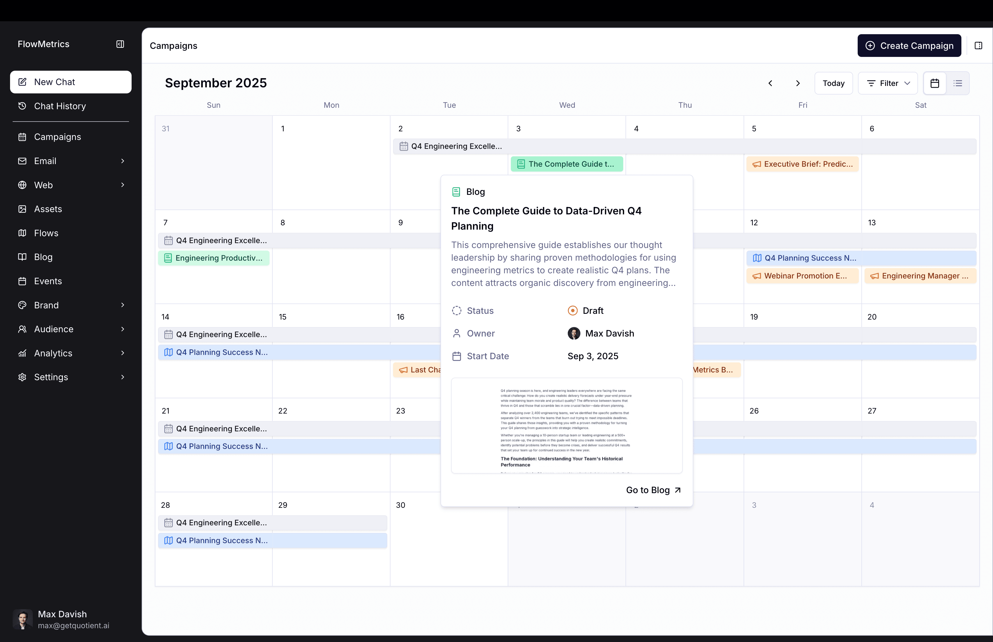 Campaign Calendar