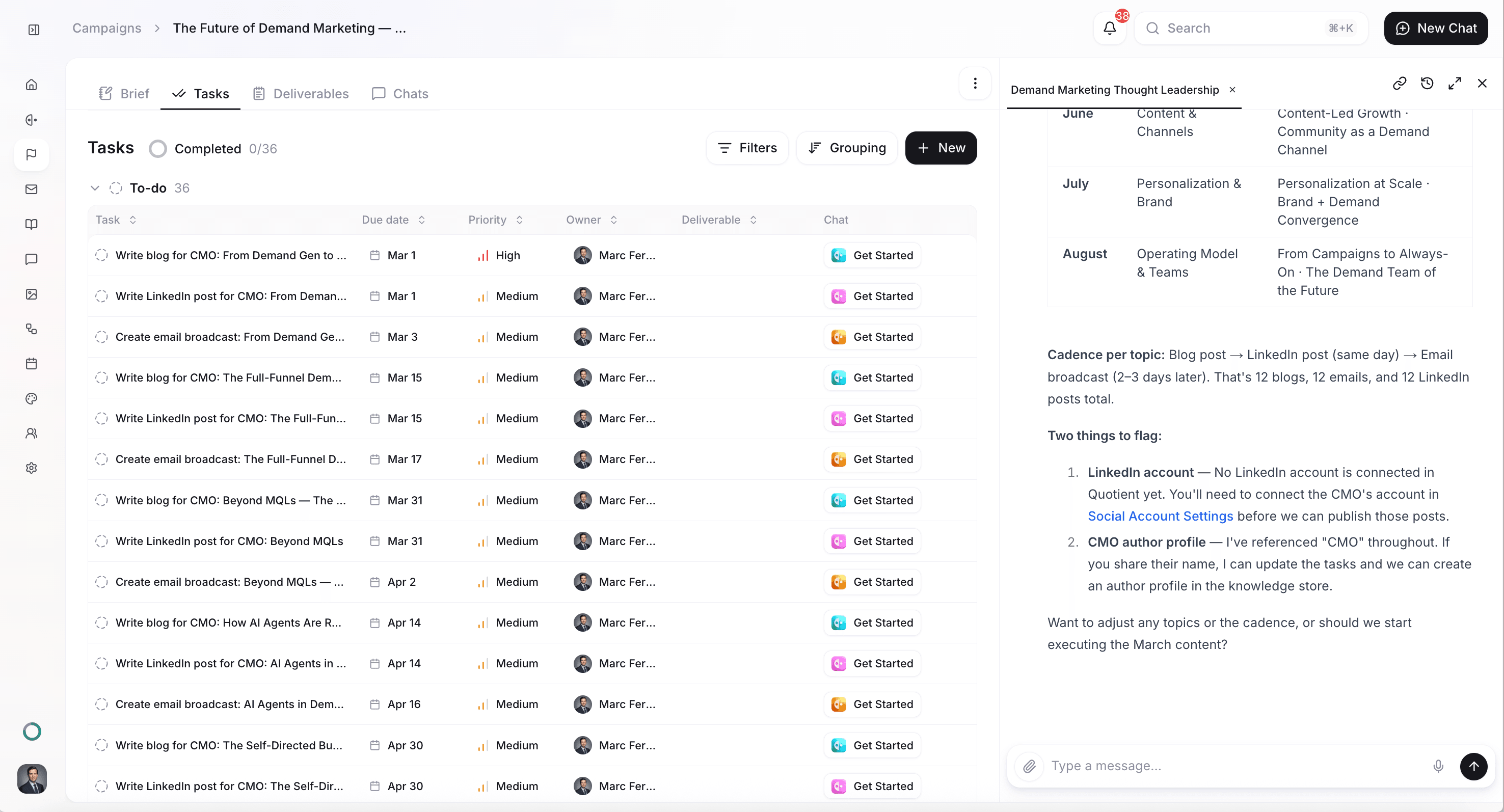 Run always-on thought leadership campaigns