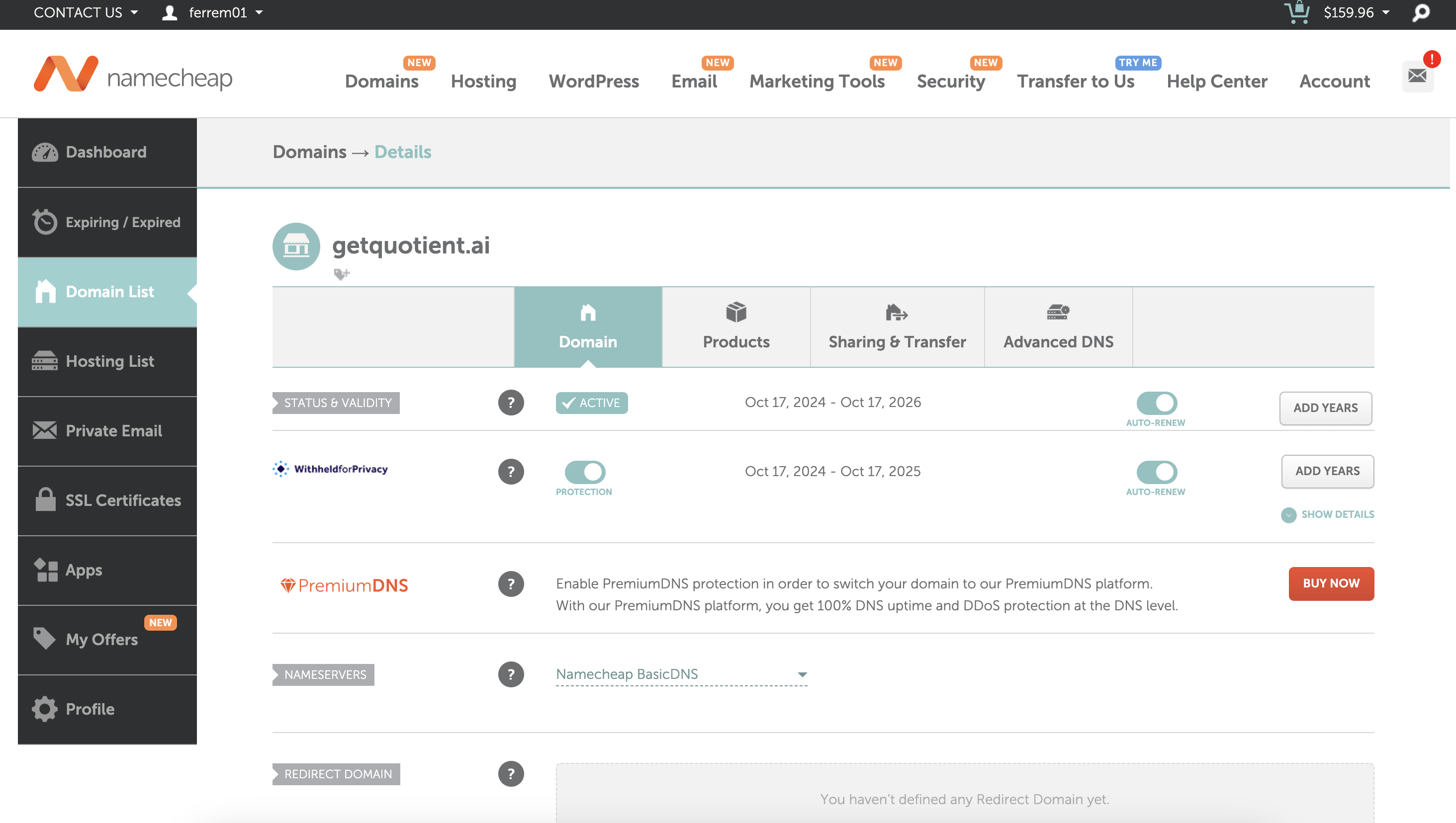 Domain Management