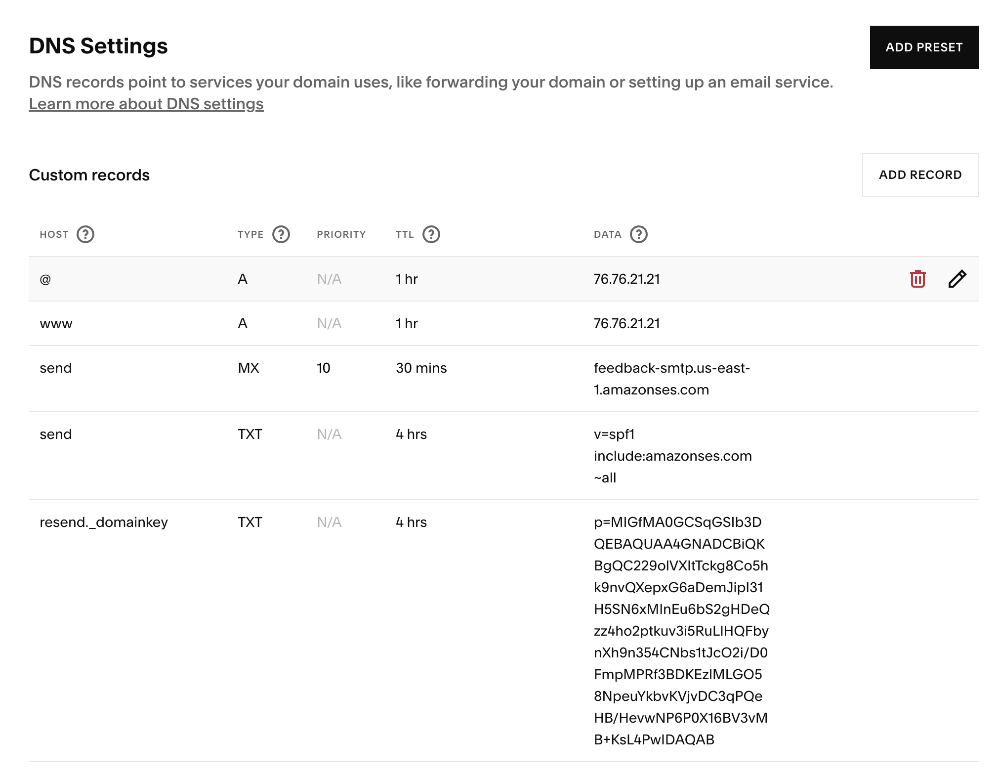 Properties Page