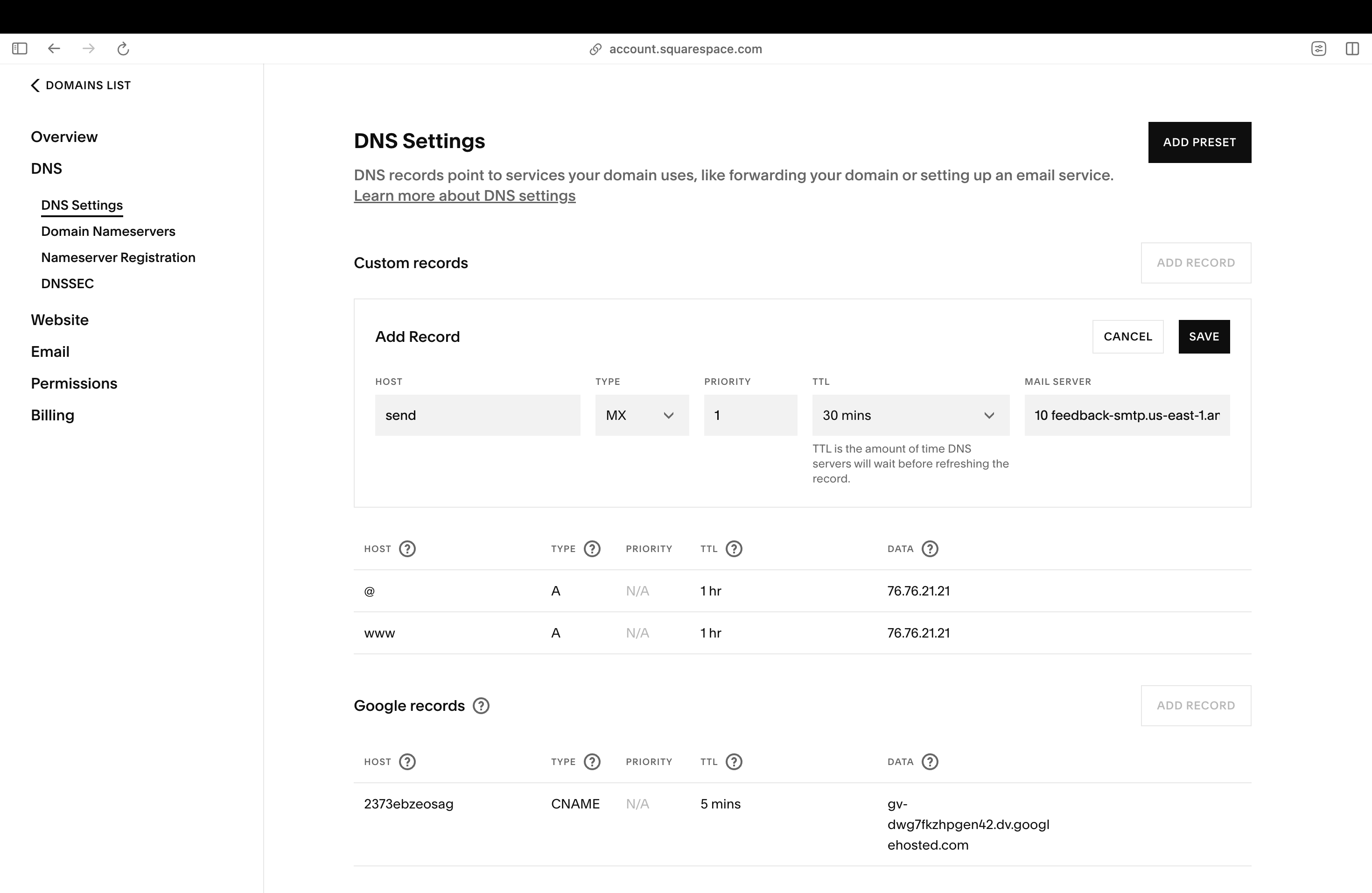 Properties Page
