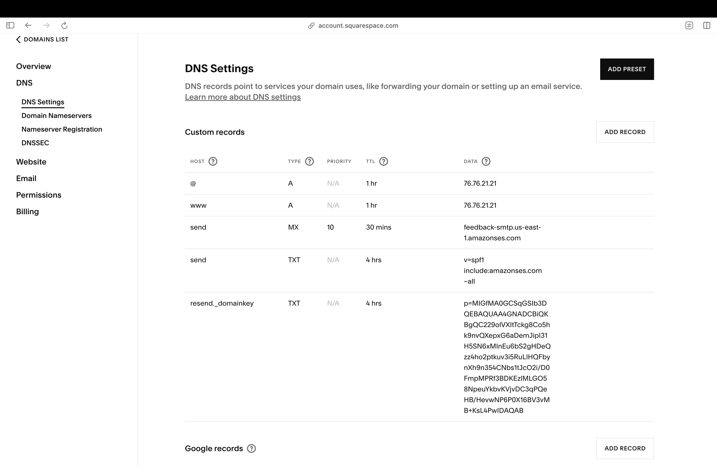 Properties Page